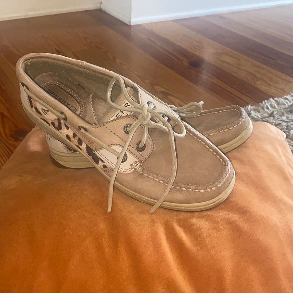 Sperry leopard Top Siders 6.5 GUC